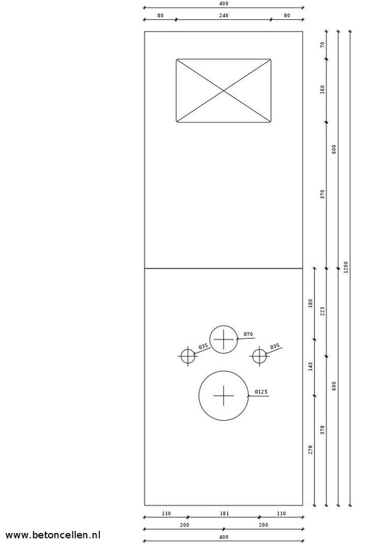 Toilet plate Aerated concrete - Ideal for wall-hung toilet